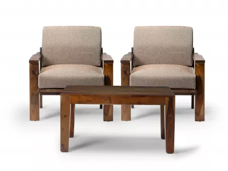  Set of 2 Athena Single Seater Sofas with Coffee Table